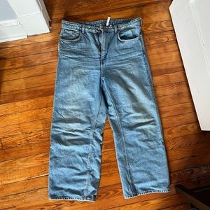 Weekday wide leg denim jeans.  100% cotton. 34 / 30
